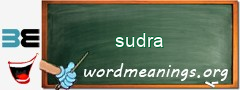 WordMeaning blackboard for sudra